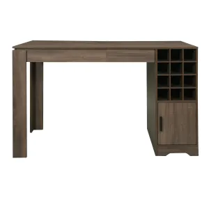 Kitchen Bar Table with Storage Shelves For Kitchen,Dining Room-HomyCasa