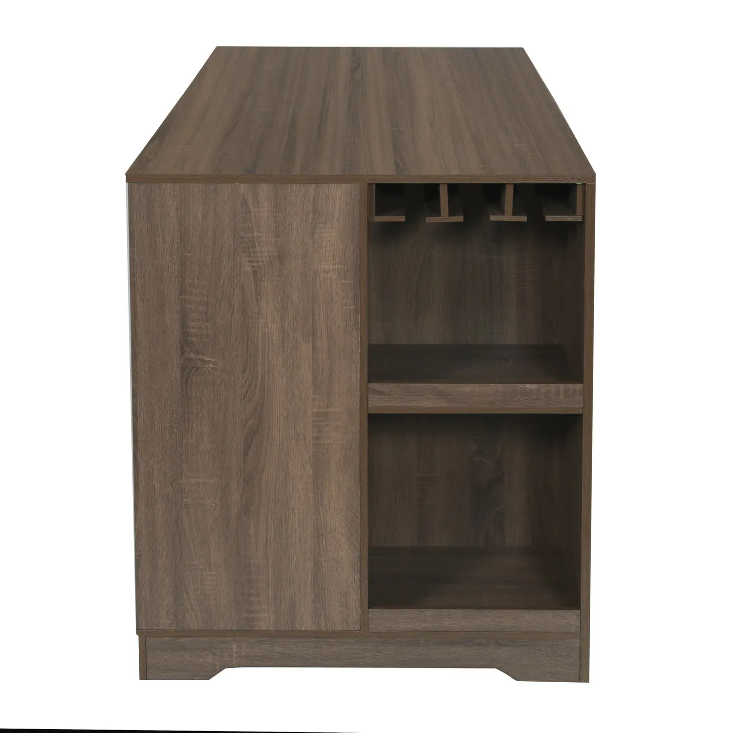 Kitchen Bar Table with Storage Shelves For Kitchen,Dining Room-HomyCasa