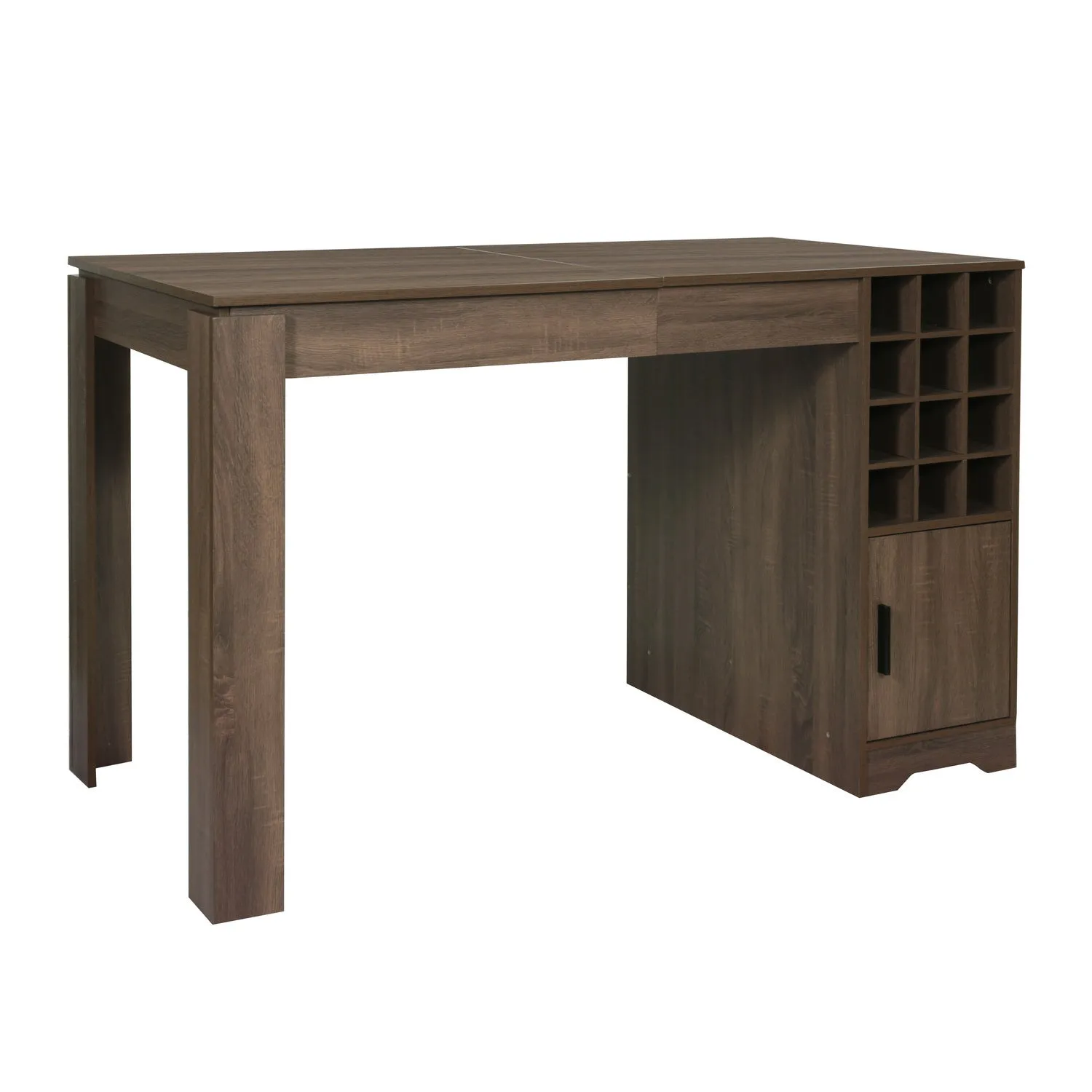 Kitchen Bar Table with Storage Shelves For Kitchen,Dining Room-HomyCasa