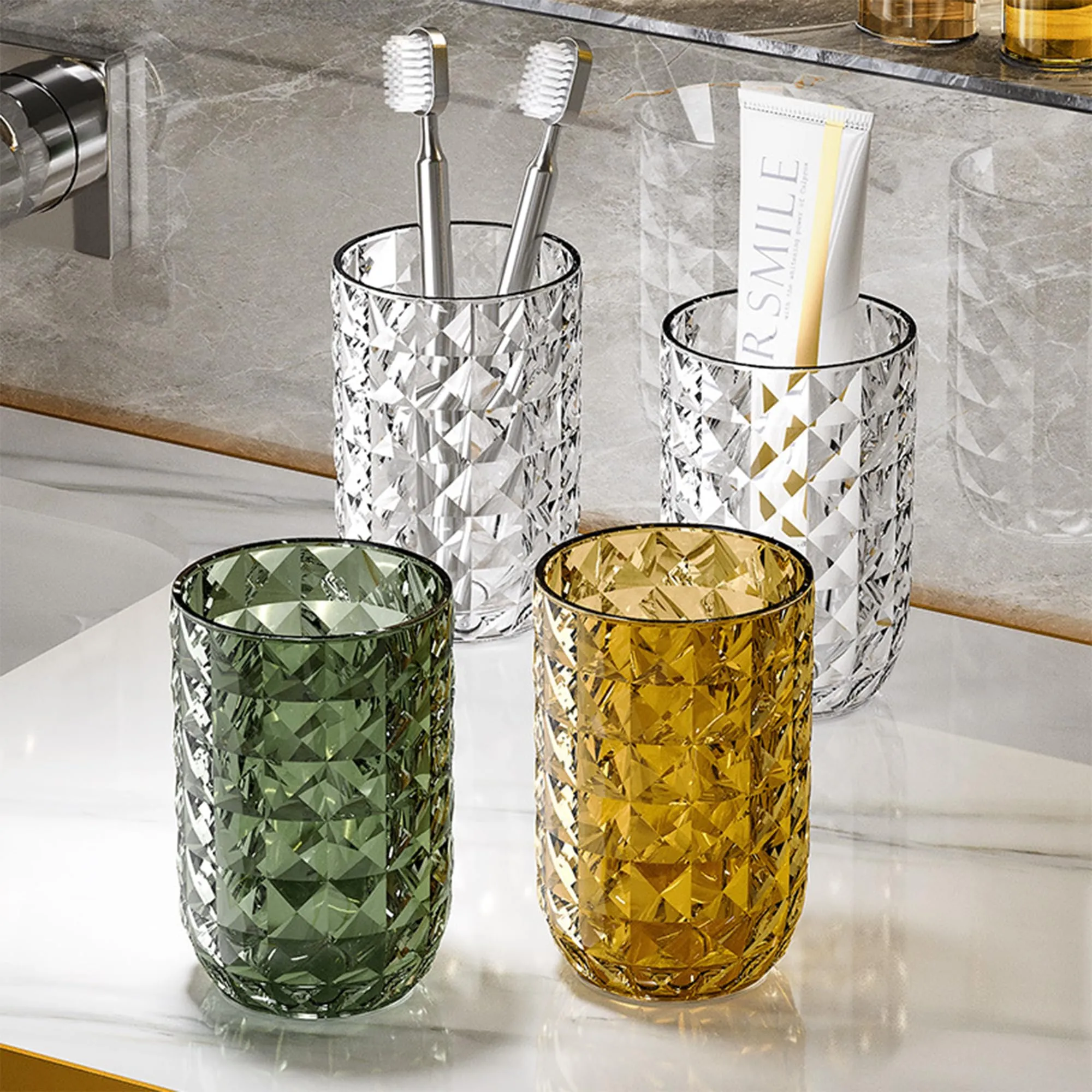 Kuber Industries Toothbrush Cup Holder | for bathroom and Travelling | Dust Proof | YM.6238D | Dark Green