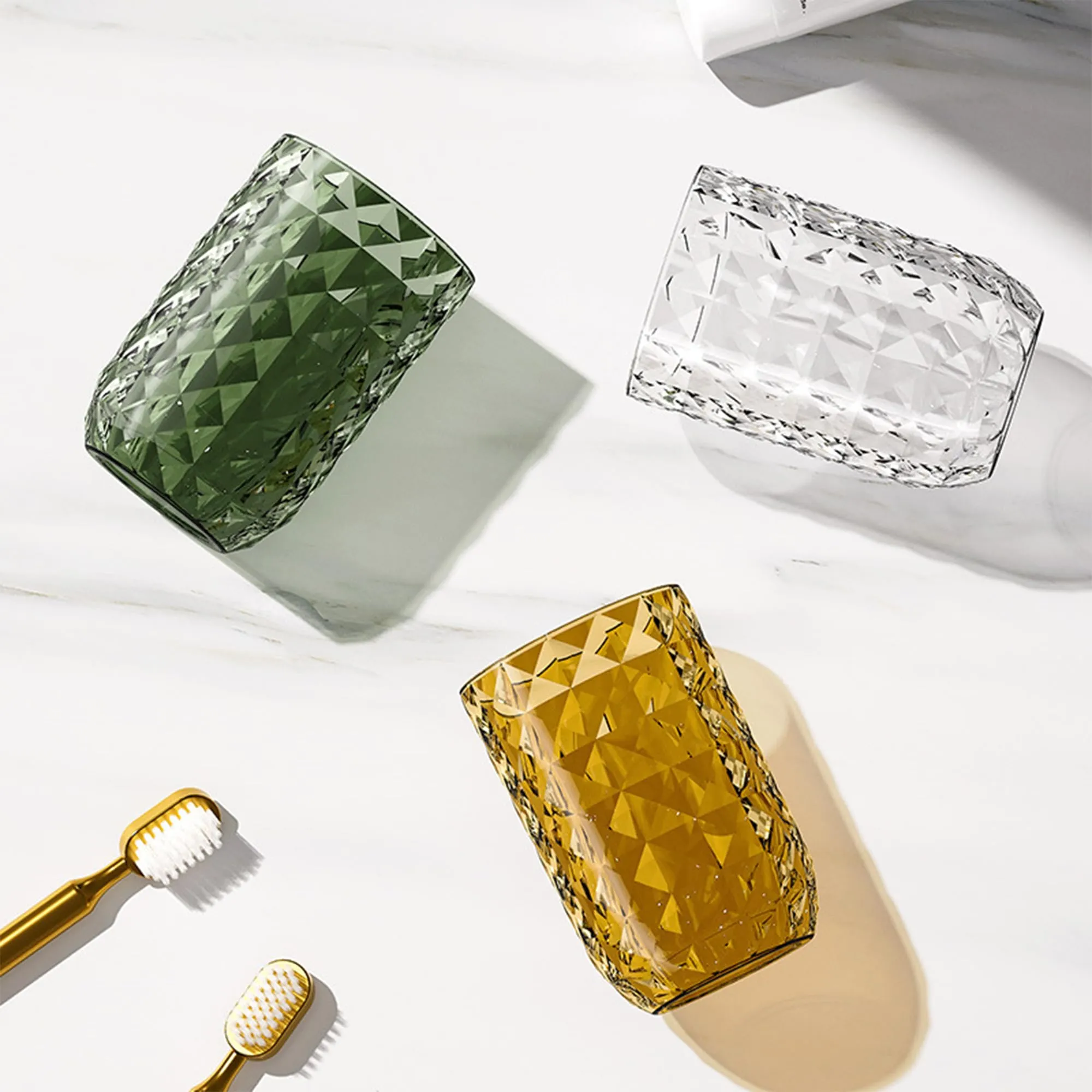 Kuber Industries Toothbrush Cup Holder | for bathroom and Travelling | Dust Proof | YM.6238D | Dark Green