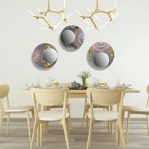 MANGO A-B-C FOLIAGE SERIES I – 2023-24 Mirror decorative mirror Unique, Handmade, Indian Traditonal Artwork, Home/office Decoration (Pack Of 3)