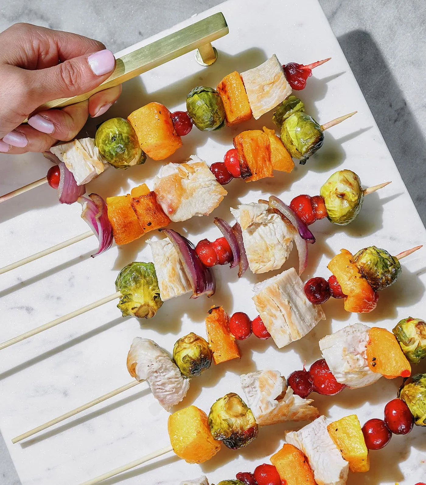 Marble & Brass Serving Board