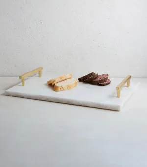 Marble & Brass Serving Board