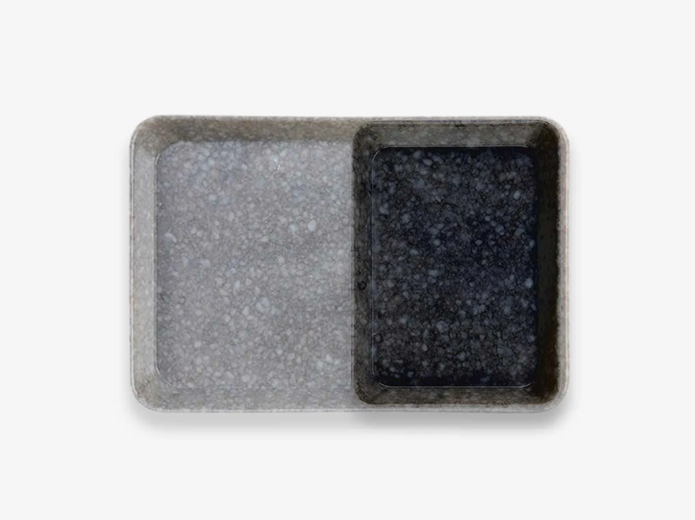 Marbled Melamine Desk Tray S Black