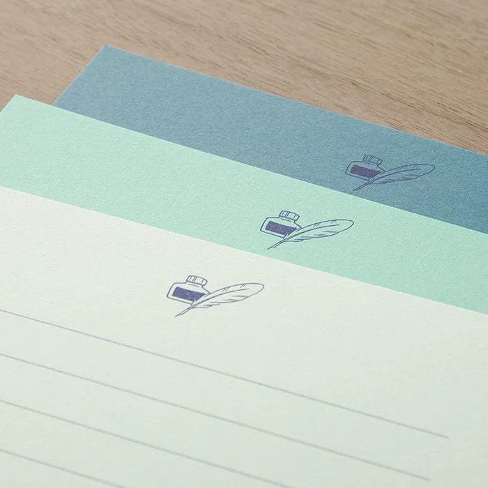 Midori Letter Set Gift Color - Blue