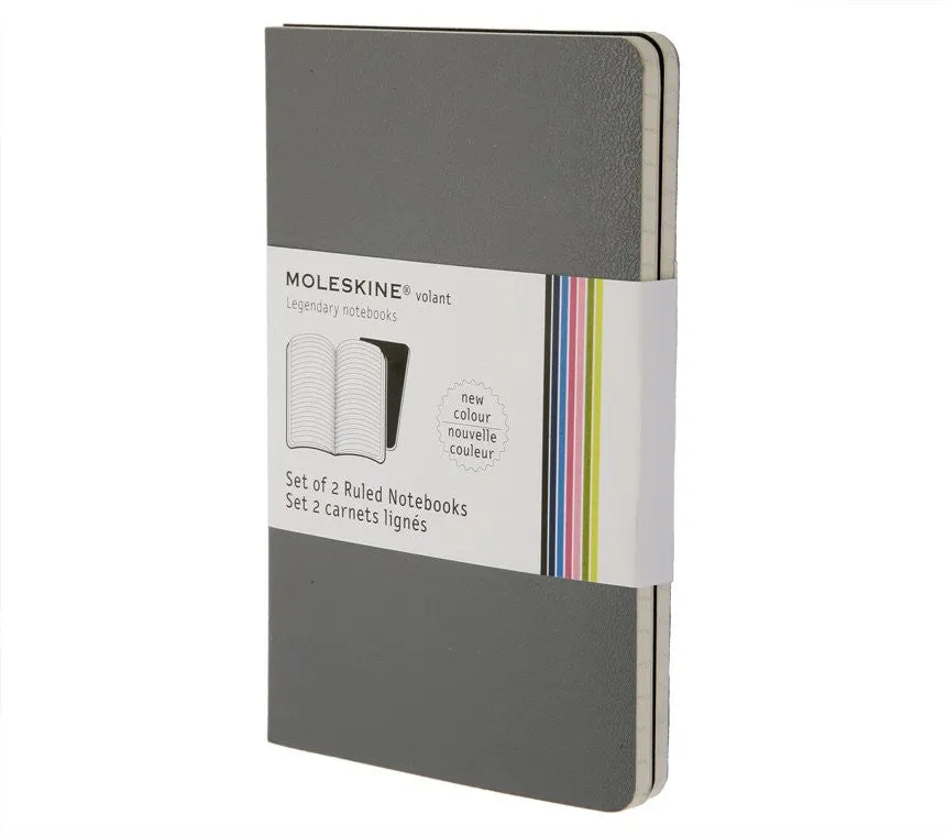 Moleskine Volant Notebook - Ruled - Large - Set of 2