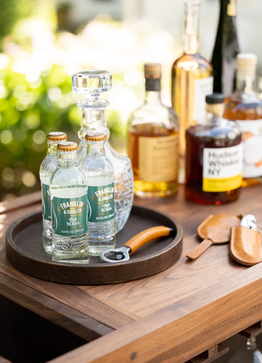 Moore and Giles Round Leather Tray - Small