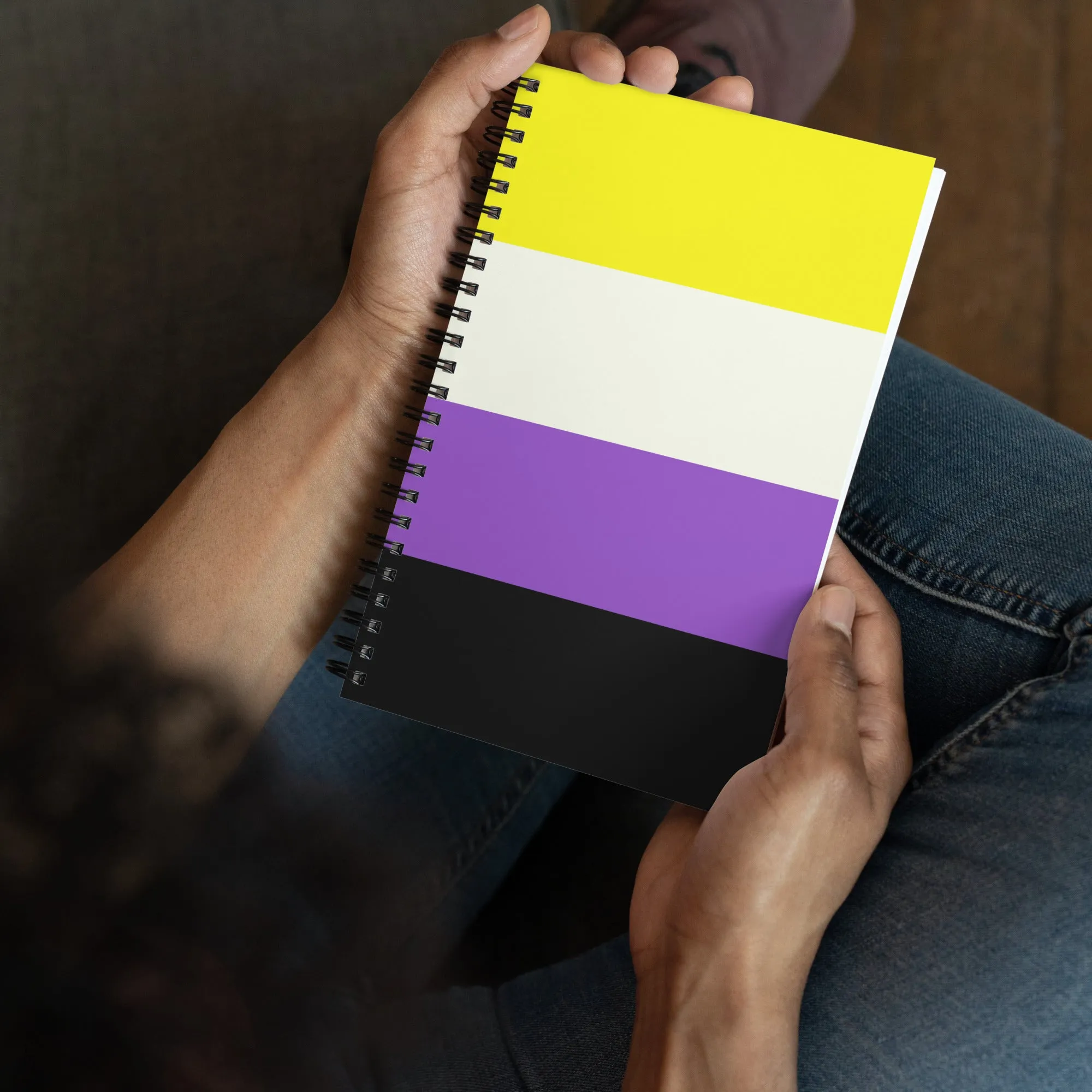 Non-Binary Pride Flag Spiral Notebook