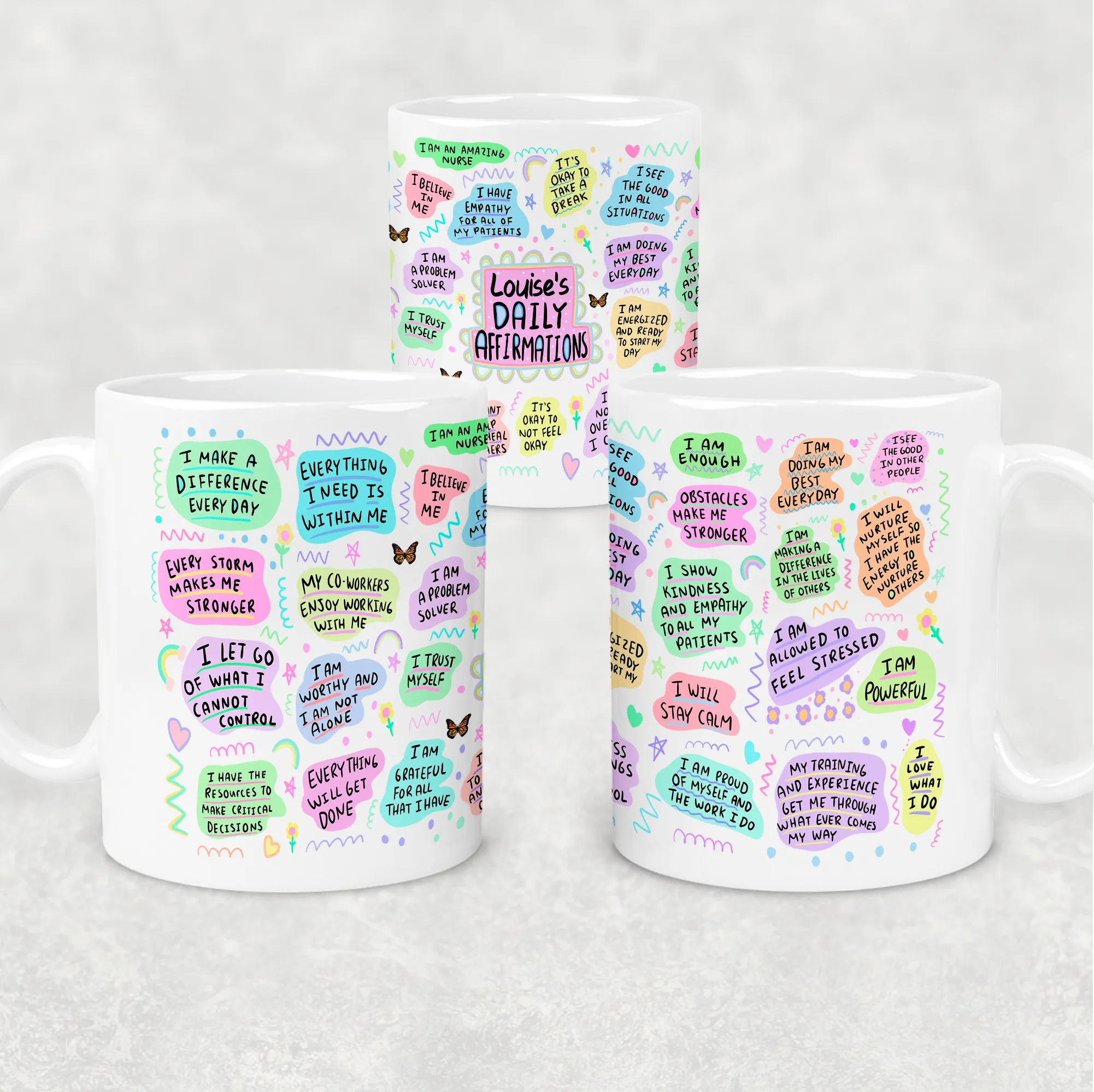Nurse Positive Affirmations Personalised Mug