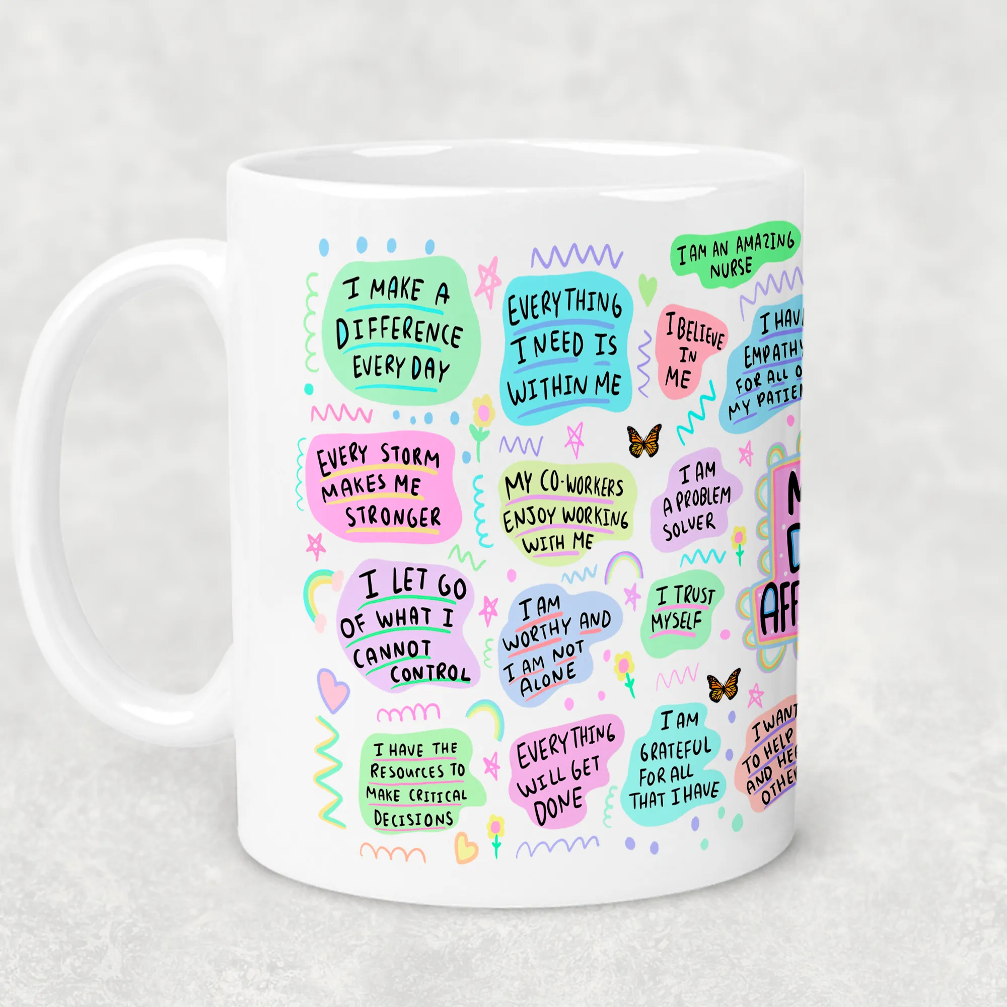 Nurse Positive Affirmations Personalised Mug