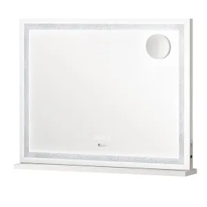 Oikiture Bluetooth Hollywood LED Makeup Mirror 80x62cm Crystal Vanity Mirrors