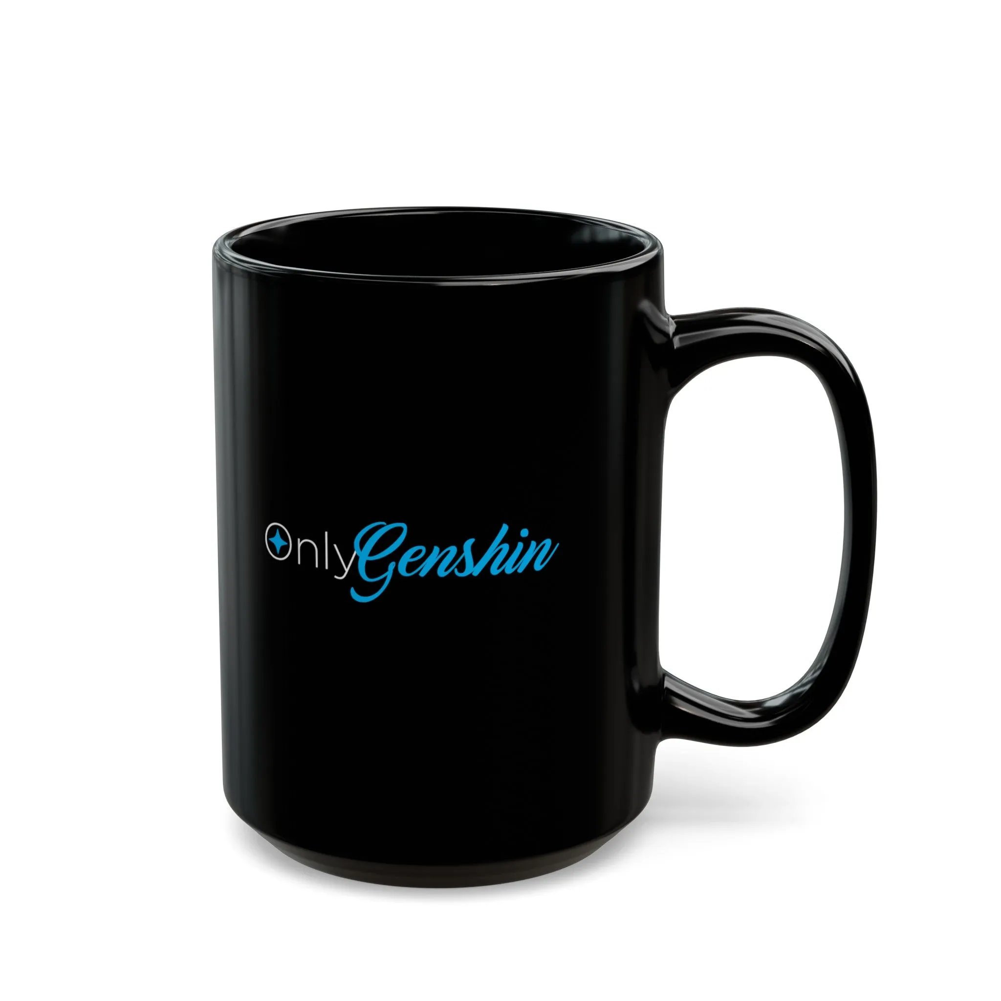 OnlyGenshin Black Mug (11oz, 15oz) Genshin Impact Cups Cup Mugs Onlyfans Inspired Funny Humor Humour Joke Pun Comedy Game Gift Gifts For Gamer Birthday Christmas Valentine's