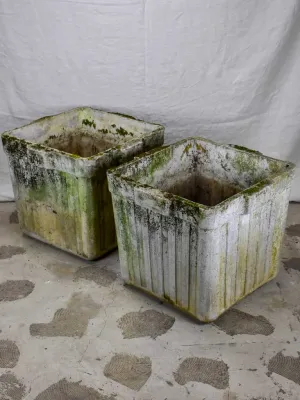 Pair of large square Willy Guhl planters