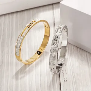 Pave Floating Stones Bangle