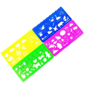 Piece Set of Clear Plastic-مساطر الألغاز
