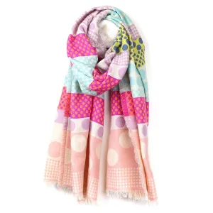 Pink Mix - Bold Warm Reversible Scarf