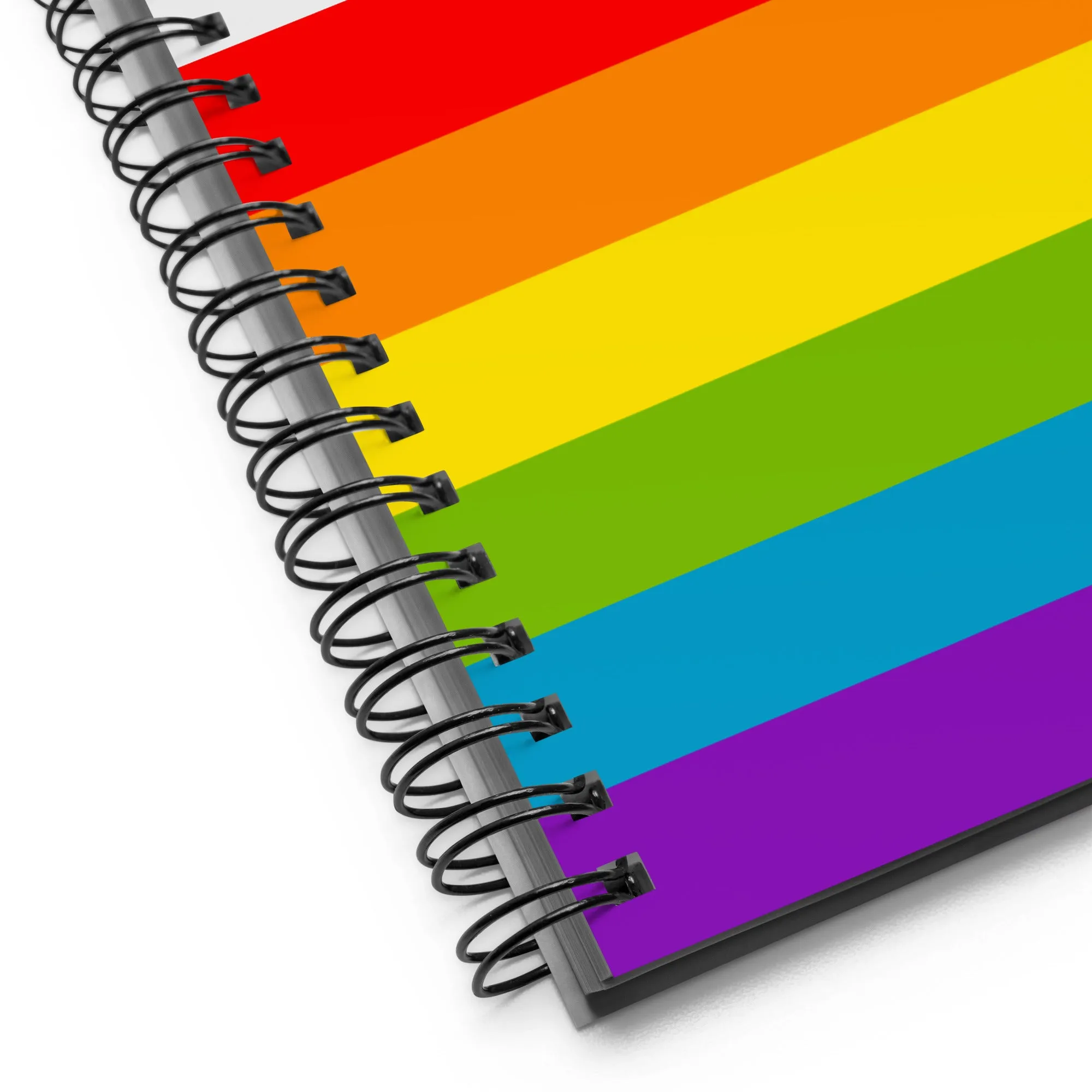 Progress Pride Flag Stripes Spiral Notebook