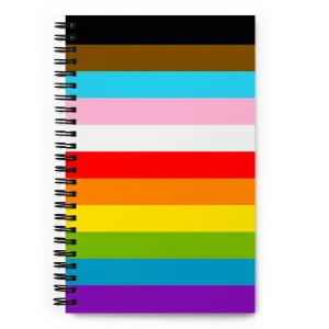 Progress Pride Flag Stripes Spiral Notebook
