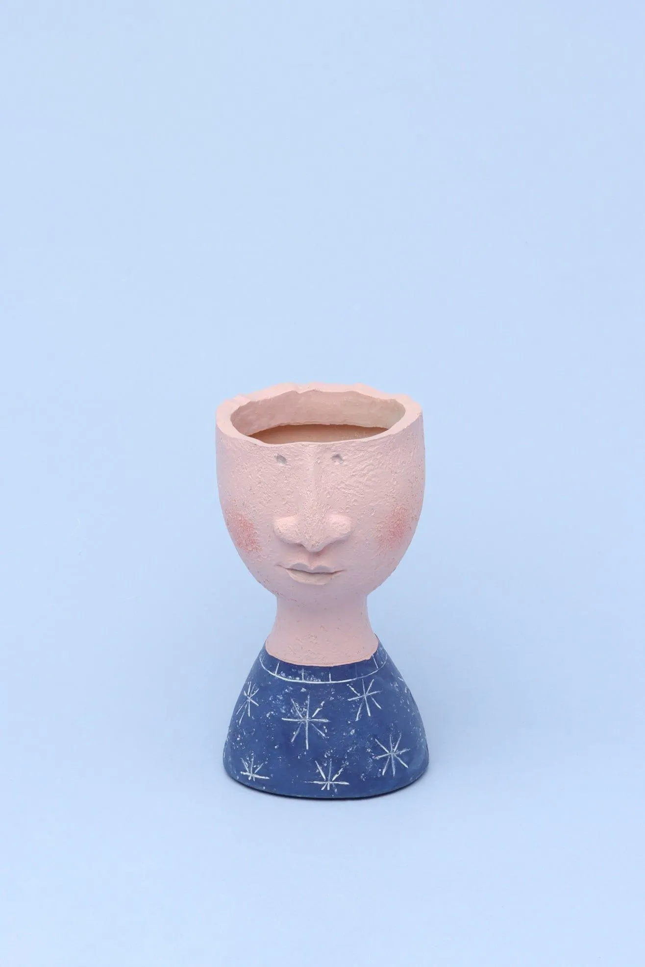 Resin Characteristic Human Family Faces Flower Plant Pot Planter Or Home Decoration Vase
