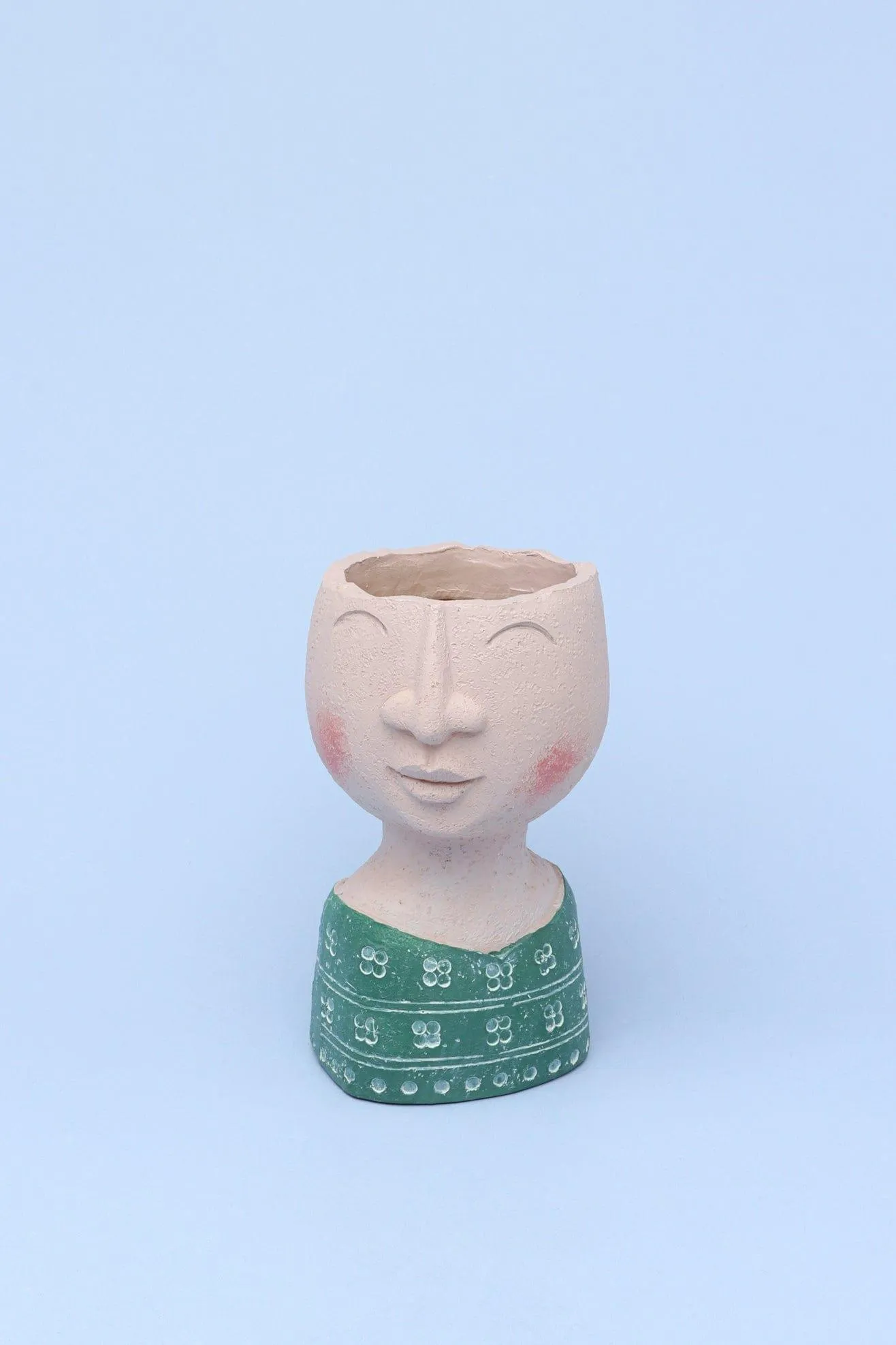 Resin Characteristic Human Family Faces Flower Plant Pot Planter Or Home Decoration Vase
