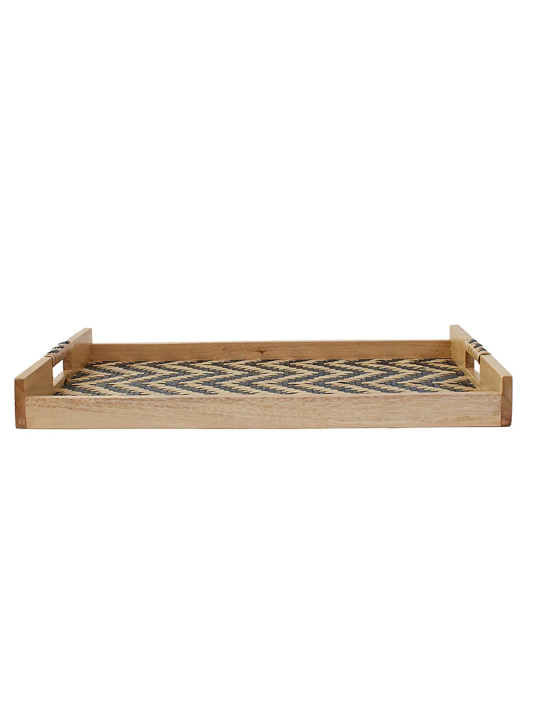 Satapada Cane Tray (Blue/Natural)