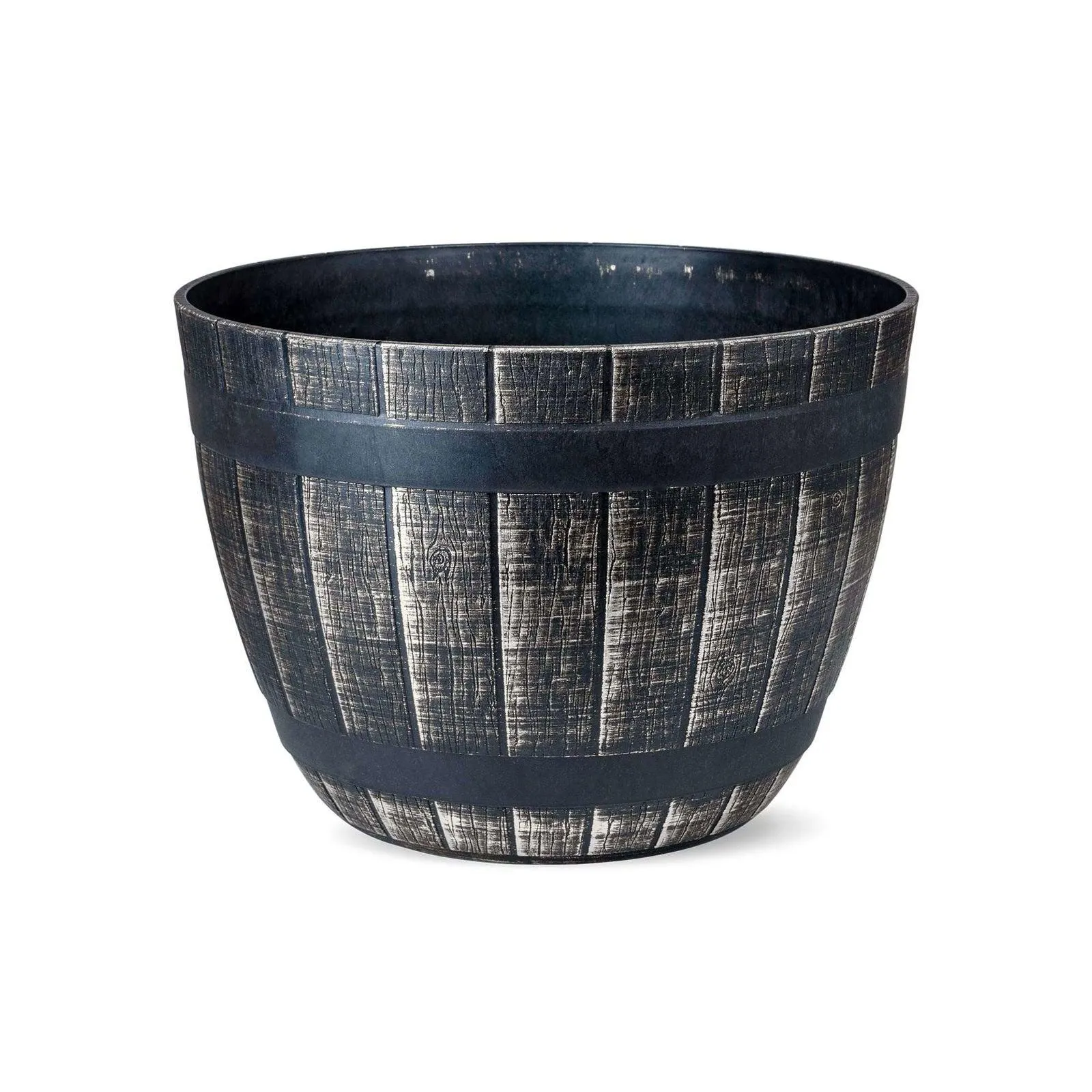 SG Traders Large Round Plastic Barrel Tub Planter
