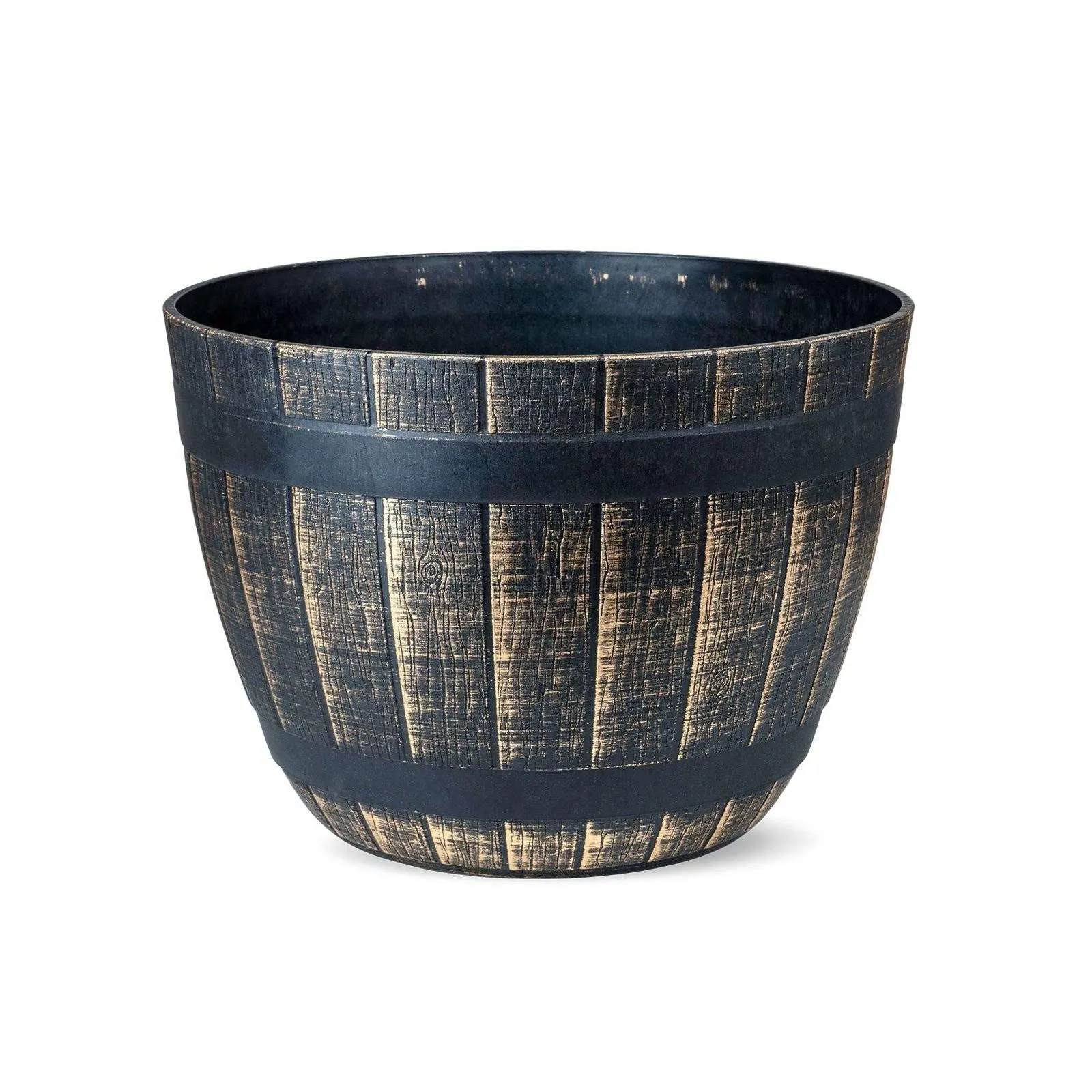 SG Traders Large Round Plastic Barrel Tub Planter