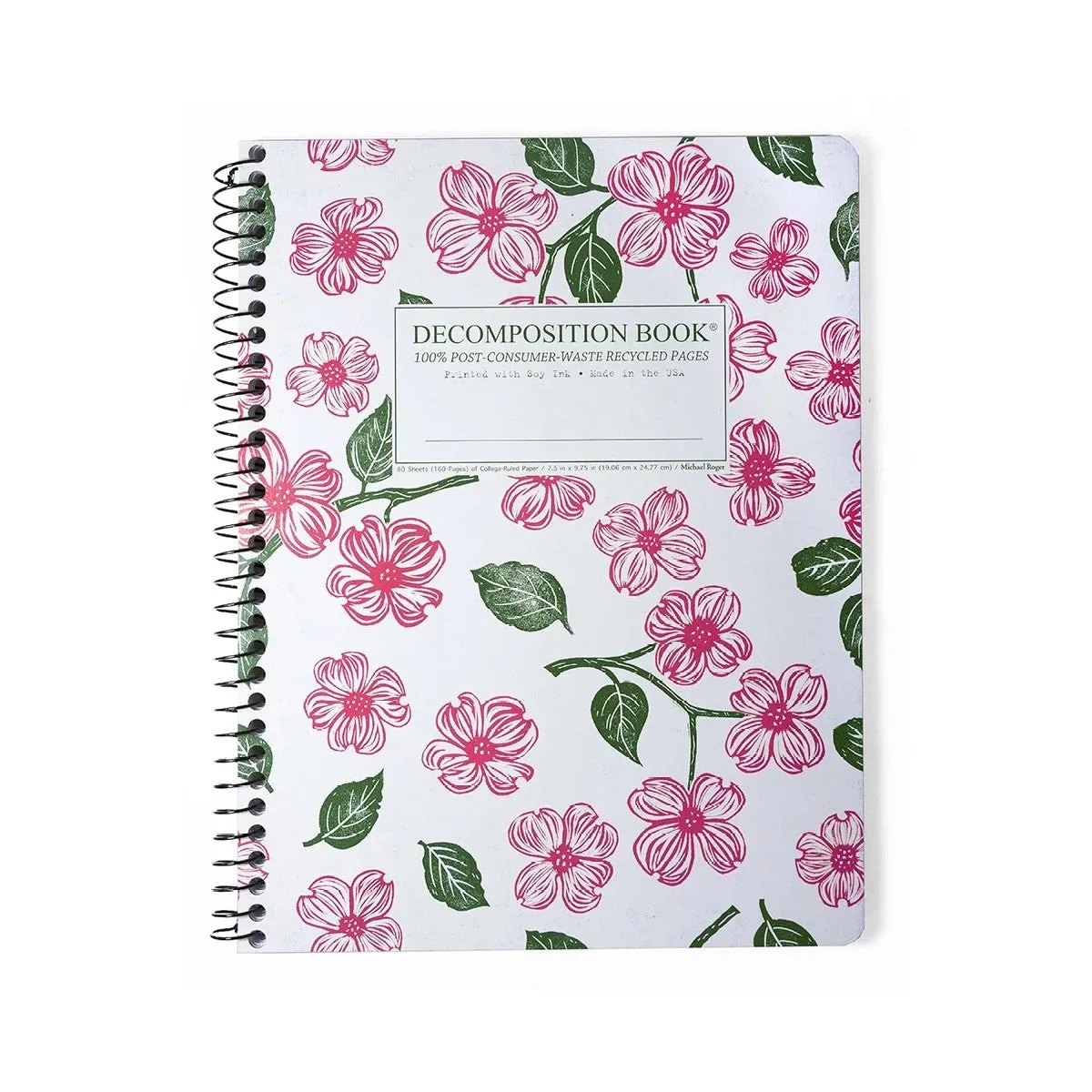 Spiral Bound Recycled Notebook (Dogwood)