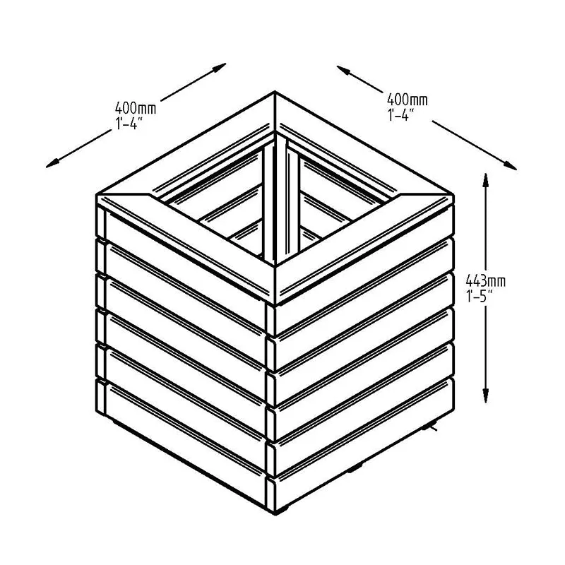 Square Linear Planter