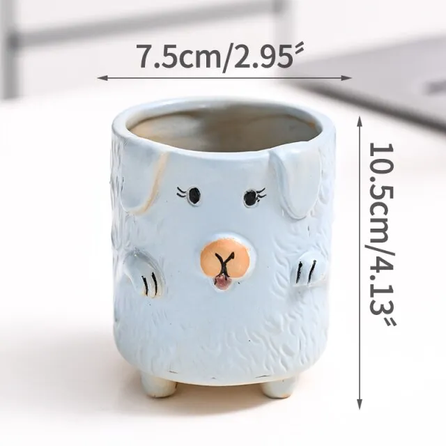 Succulent ceramic animal planters