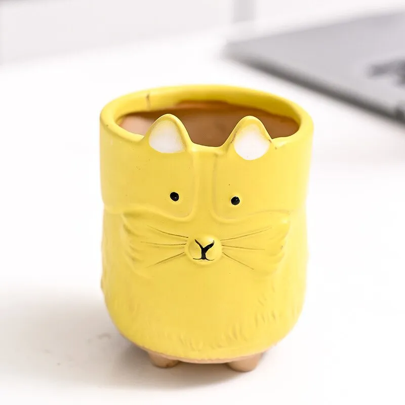 Succulent ceramic animal planters