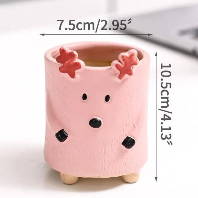 Succulent ceramic animal planters