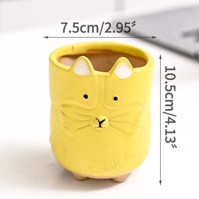 Succulent ceramic animal planters