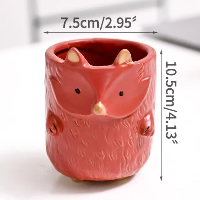 Succulent ceramic animal planters