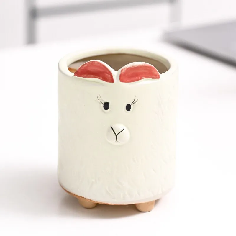 Succulent ceramic animal planters