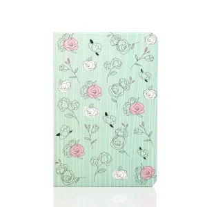 The Pastel Mint Roses - Designer Hard Cover Notebook