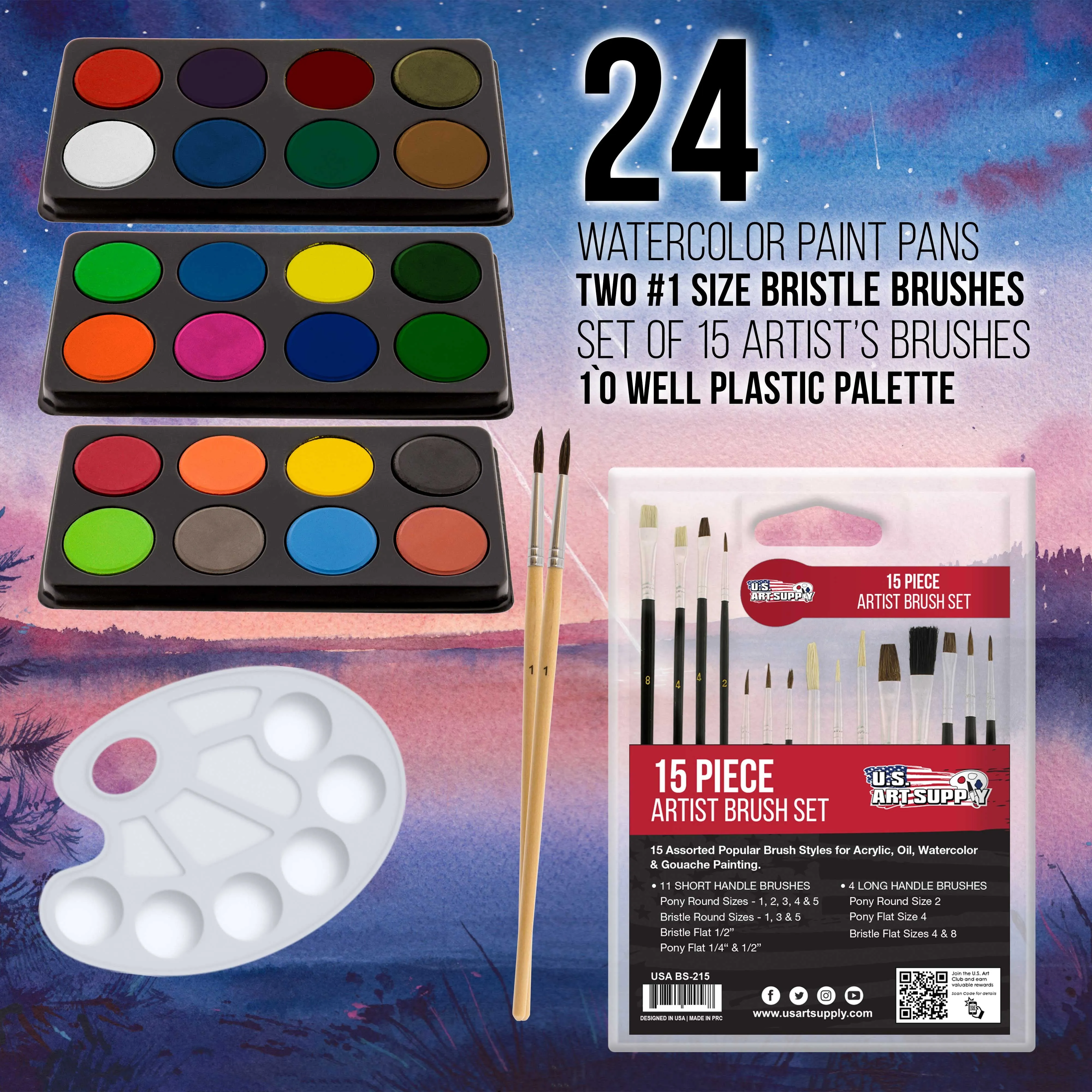 U.S. Art Supply Deluxe Art Creativity Set, 102 Piece Art Set