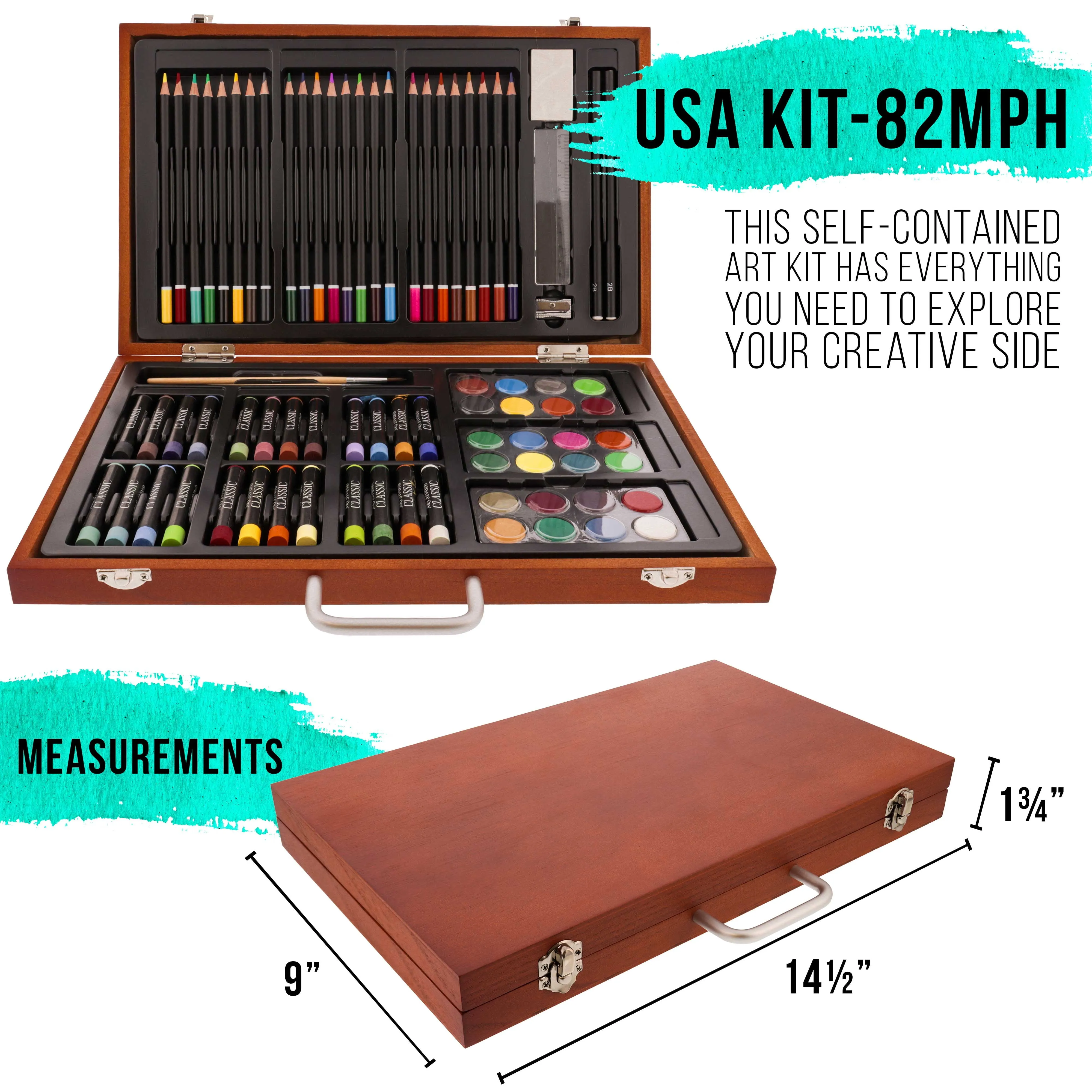 U.S. Art Supply Deluxe Art Creativity Set, 102 Piece Art Set