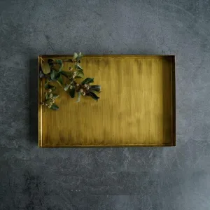 Vintage Gold Color Rectangular Tray