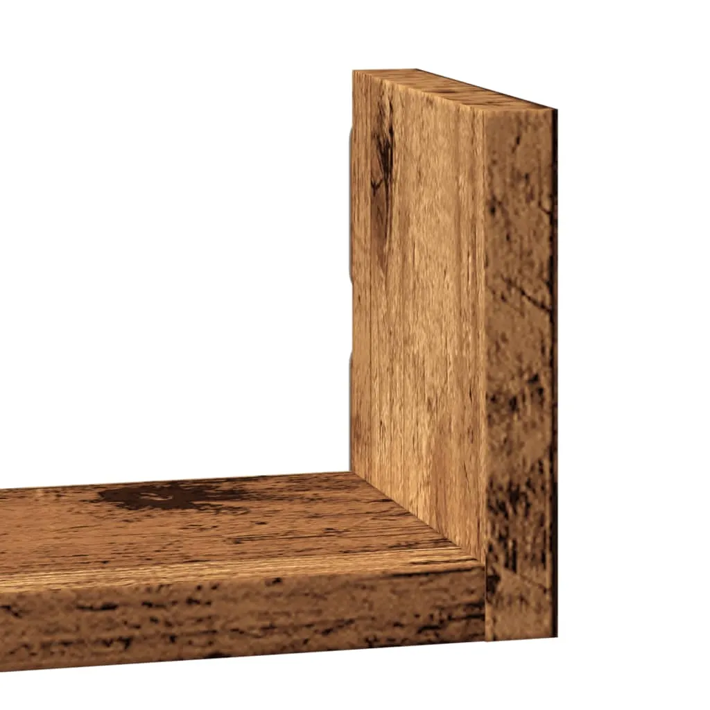 Wall Shelf 3 pcs Old Wood Engineered Wood