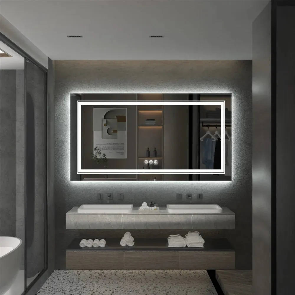 Waterproof Double Sink LED Vanity Mirror