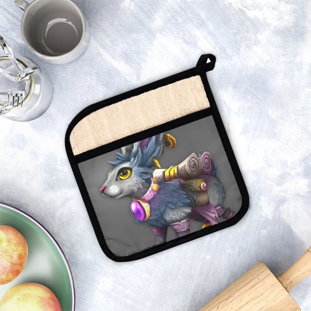 White Amara Pot Holder with Pocket