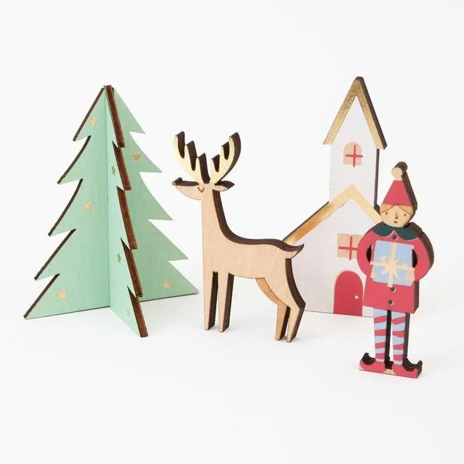 Wooden North Pole Advent Calendar