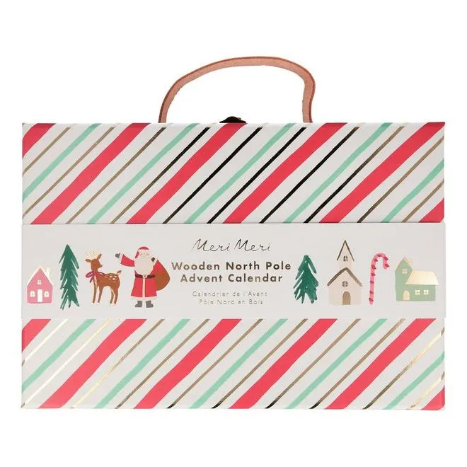 Wooden North Pole Advent Calendar