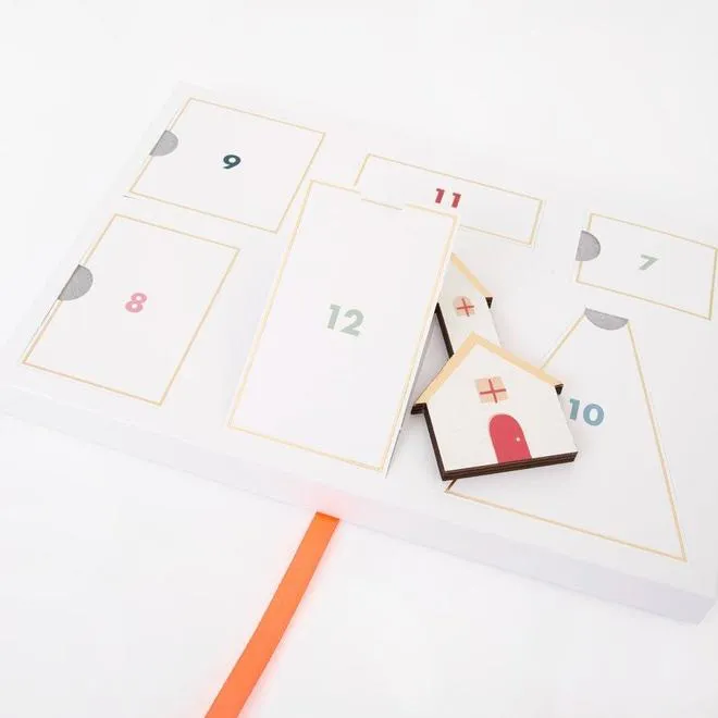 Wooden North Pole Advent Calendar