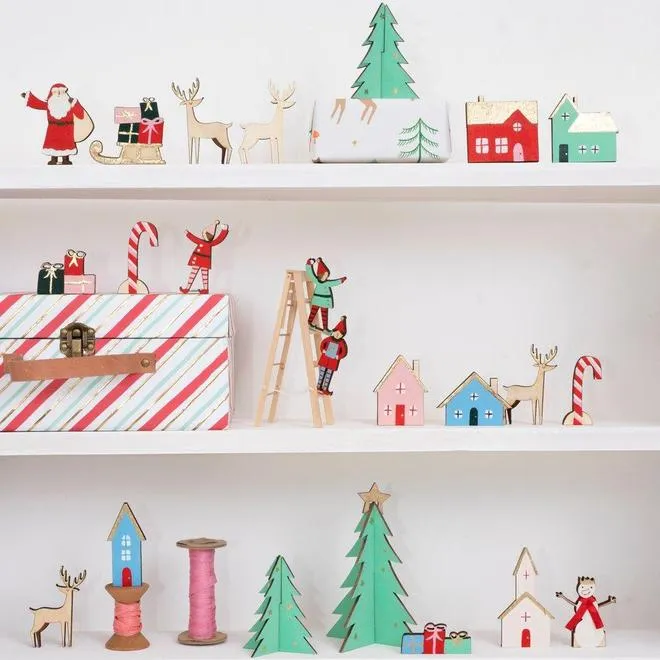 Wooden North Pole Advent Calendar