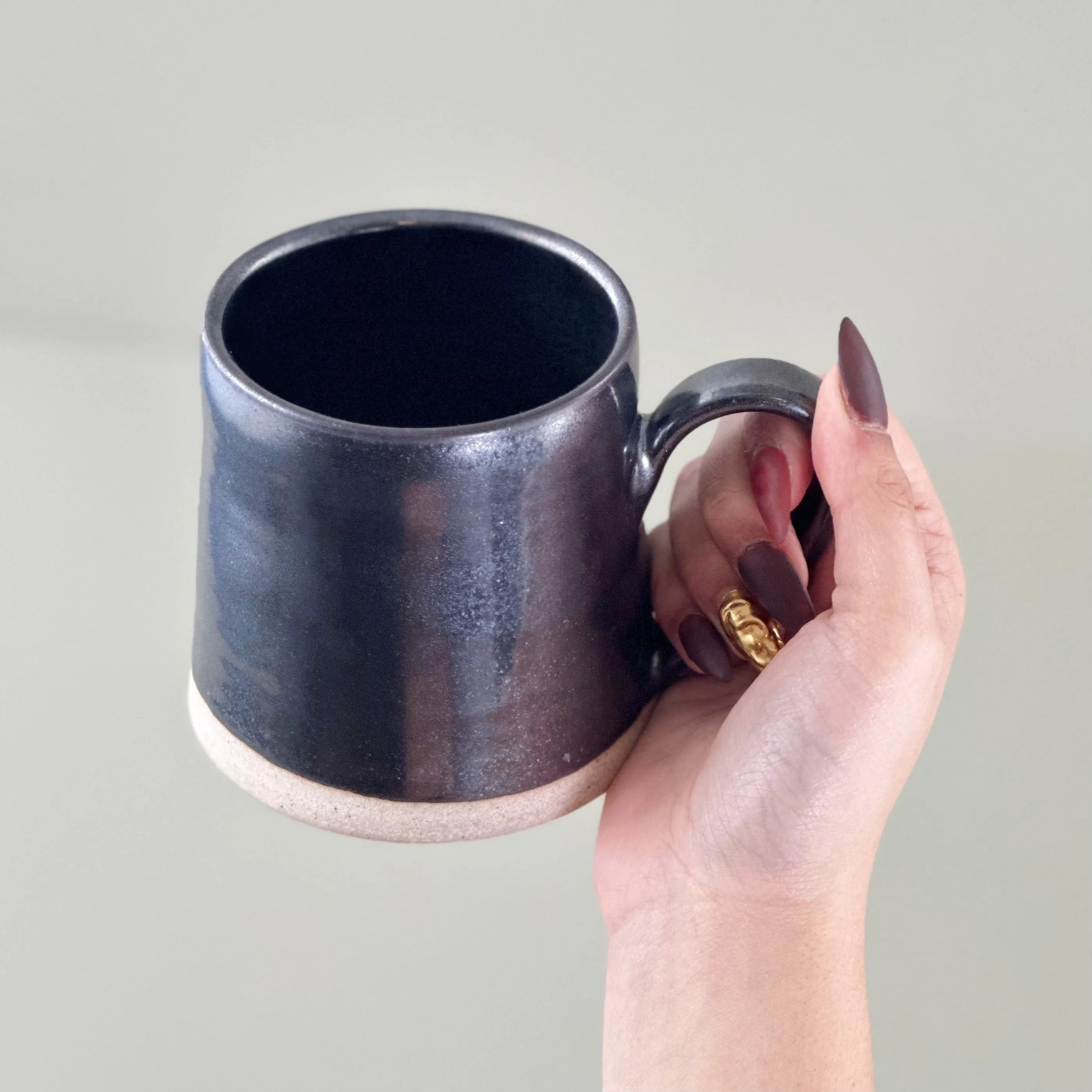W/R/F Handmade Large Mug / Black