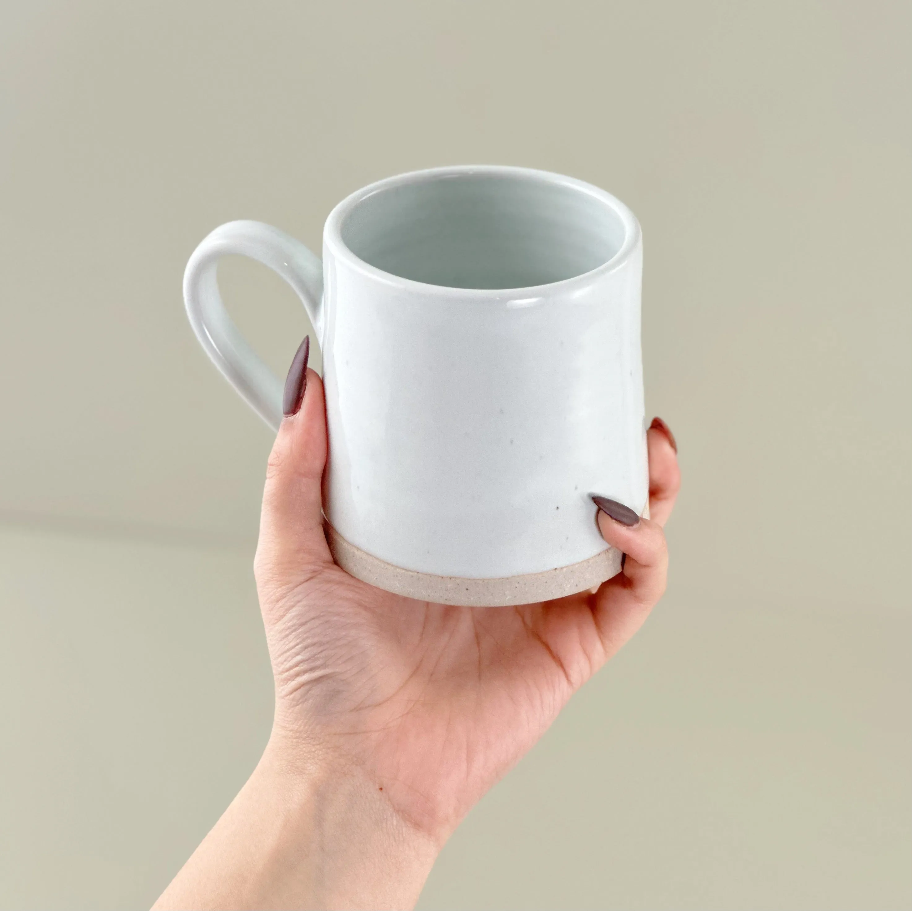 W/R/F Handmade Large Mug / White