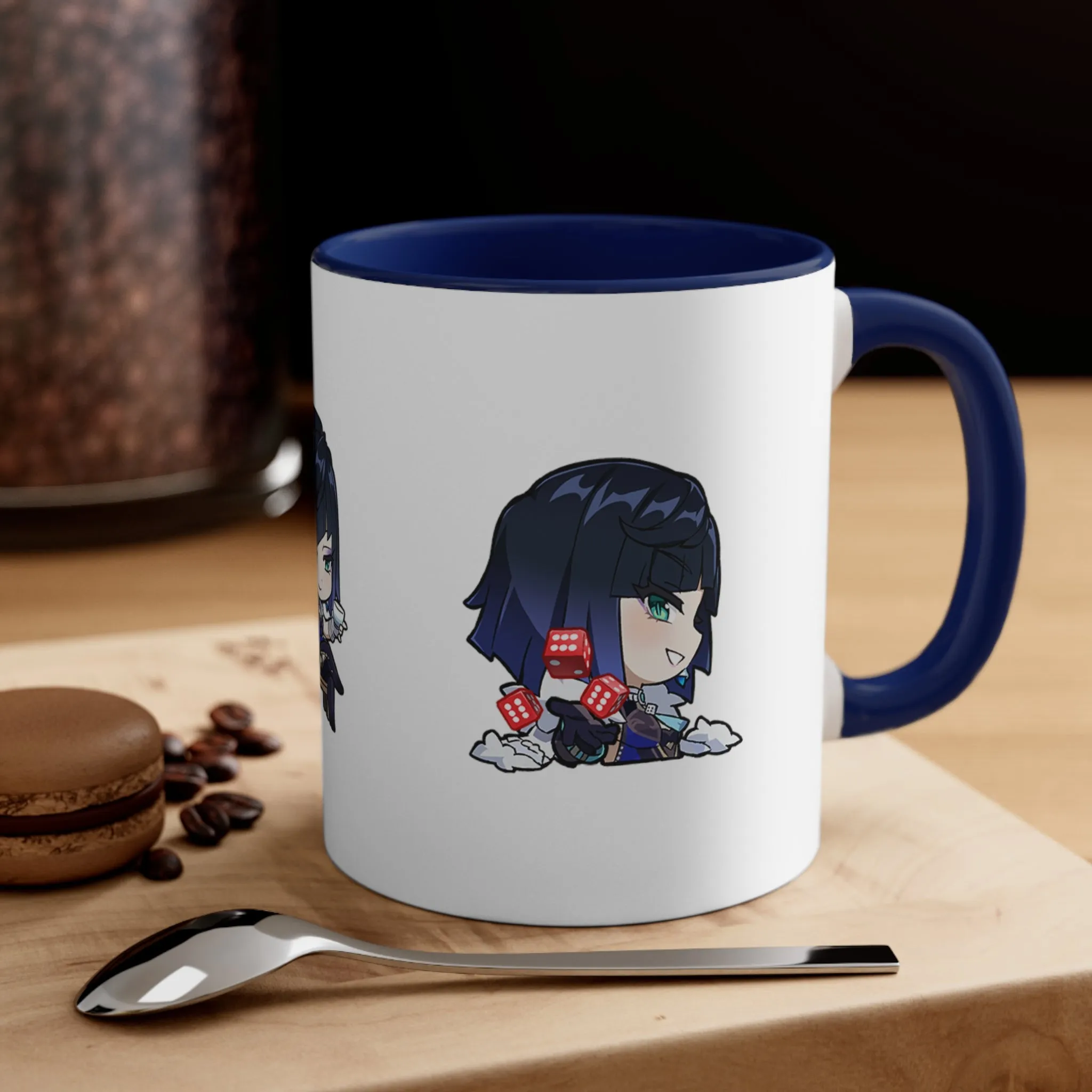 Yelan Genshin Impact Accent Coffee Mug, 11oz Cups Mugs Cup Gift For Gamer Gifts Game Anime Fanart Fan Birthday Valentine's Christmas